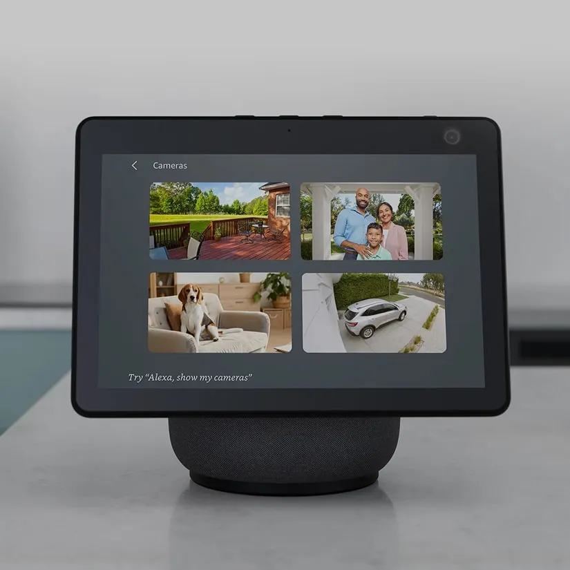 Smart home display showing connected devices